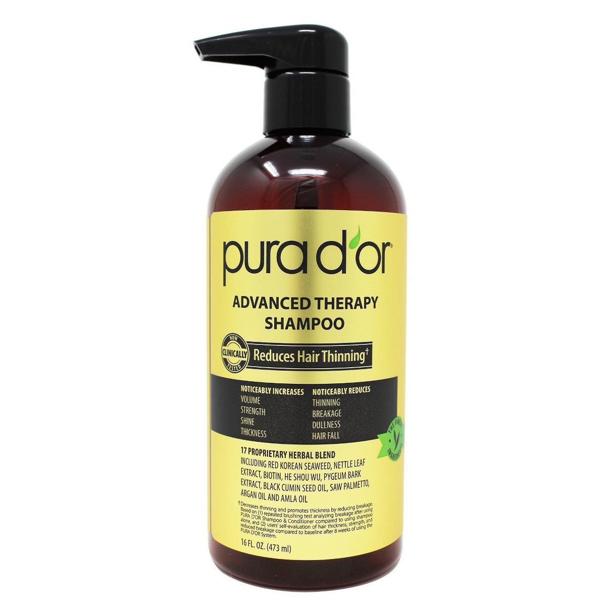 Pura d'or Advanced Therapy Shampoo for All Hair Types