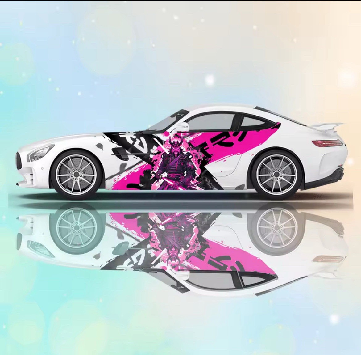 Custom Samurai Livery Racing Side Wrap; JDM Inspired Samurai Custom Decal Side