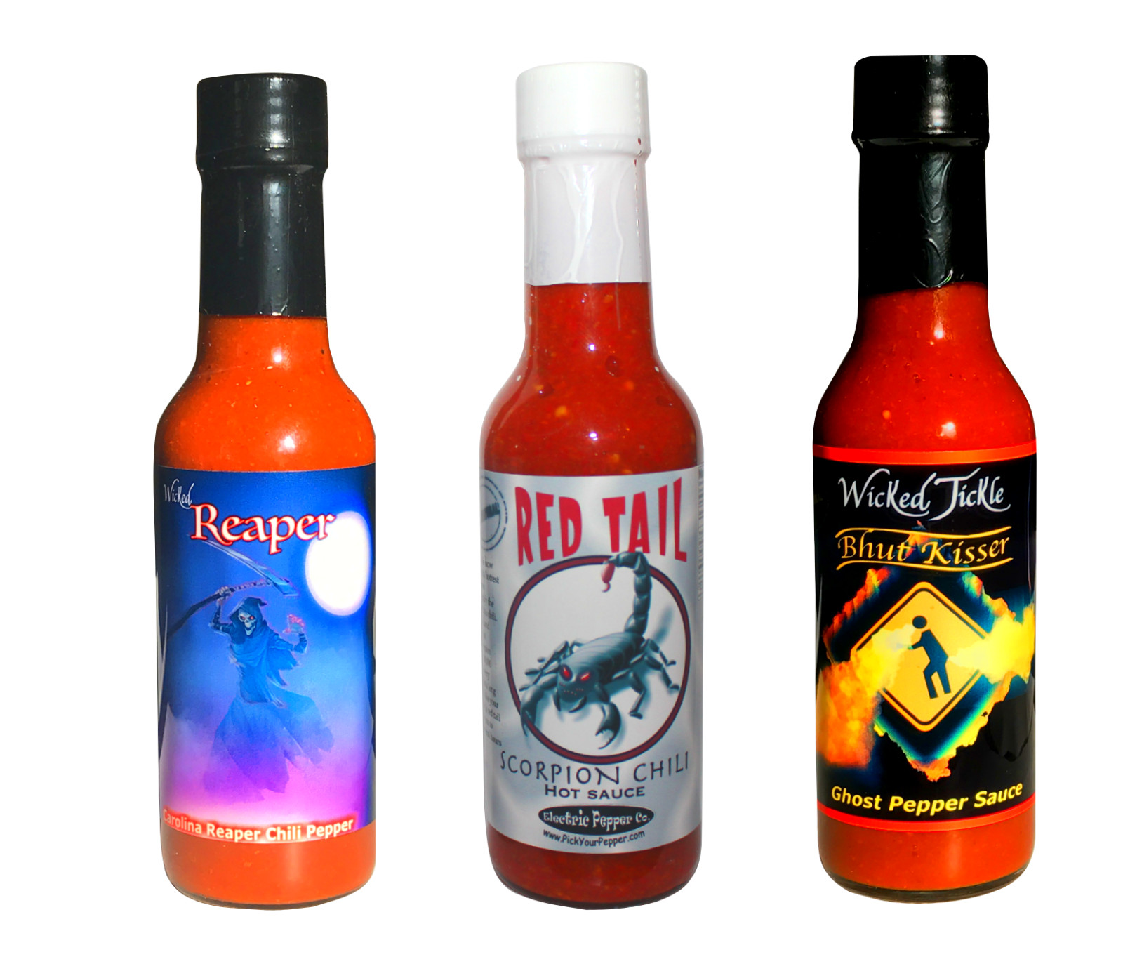 Reaper Hot Sauce Gift Set Reaper Scorpion Ghost World\'s Hottest  Wicked Tickle