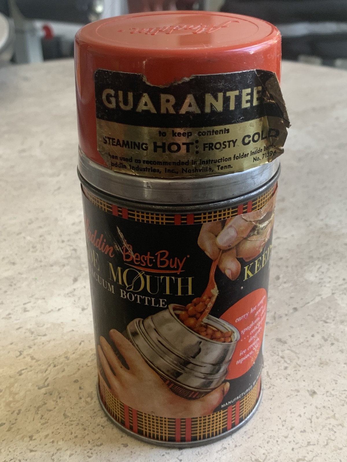 Vintage Aladdin Wide Mouth Metal Thermos - 1950's - Brand New - Never Used Vintage Aladdin Wide Mouth Metal Thermos - 1950's - Brand New - Never Used