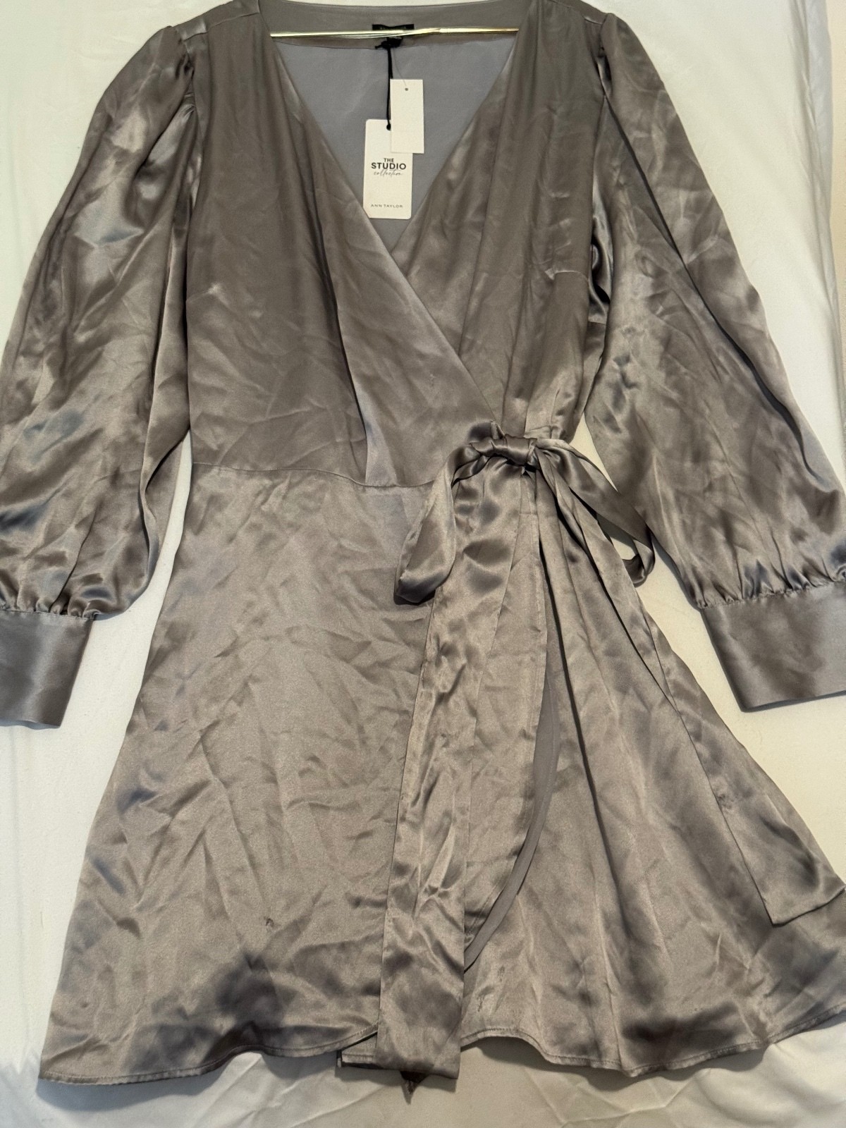 NWT Ann Taylor Silk Studio 100% silk Collection Wrap Dress (Size 18)