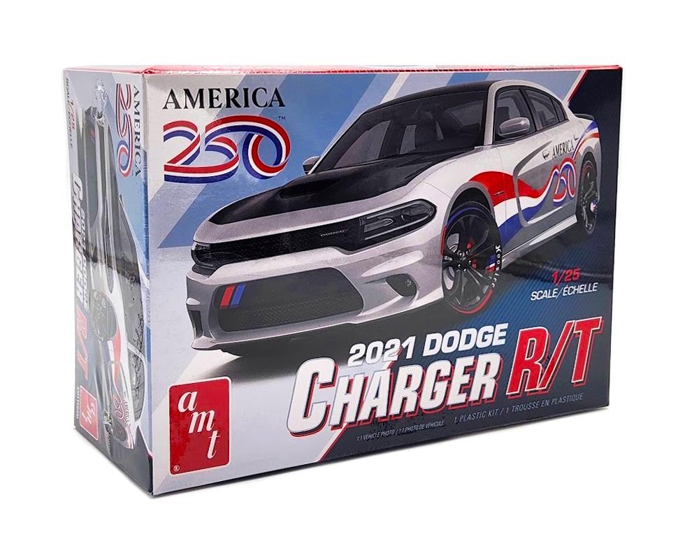 New AMT 1:25 Scale America 250 2021 Dodge Charger R/T Model Kit AMT1604M