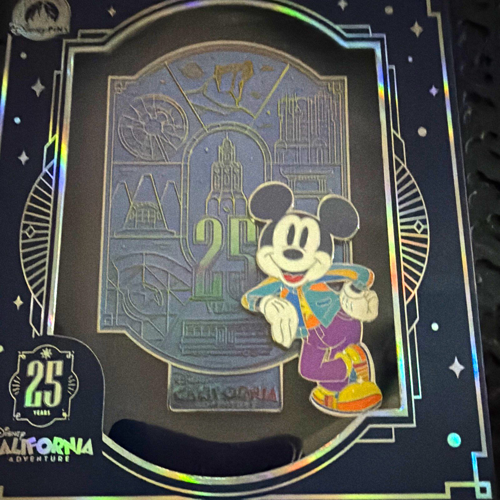 Disney Mickey Mouse 25 Years California Adventure Anniversary Exclusive JUMBOPin Disney Mickey Mouse 25 Years California Adventure Anniversary Exclusive JUMBOPin