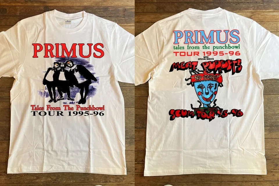 1996 PRIMUS Tales From The Punchbowl Tour 1995-96 T-Shirt 1996 PRIMUS Tales From The Punchbowl Tour 1995-96 T-Shirt