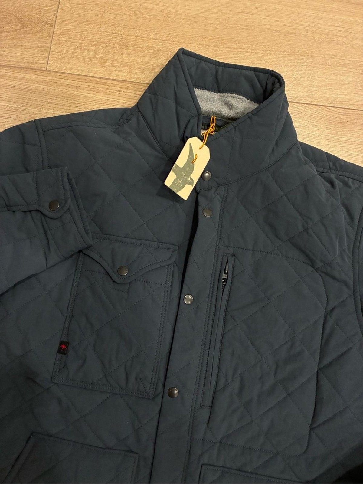 NWT Relwen Men’s Quilted Insulated Tanker Jacket Navy Blue Size S NWT Relwen Men’s Quilted Insulated Tanker Jacket Navy Blue Size S