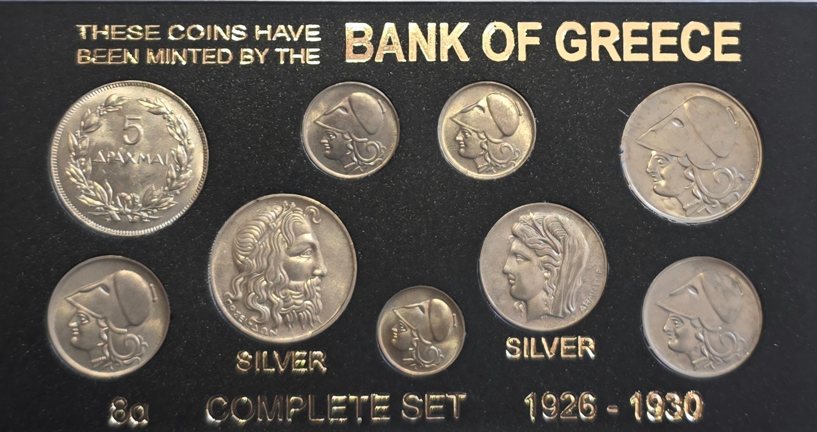 GREECE / 1926-1930 Complete Set,2nd Hellenic Republic 