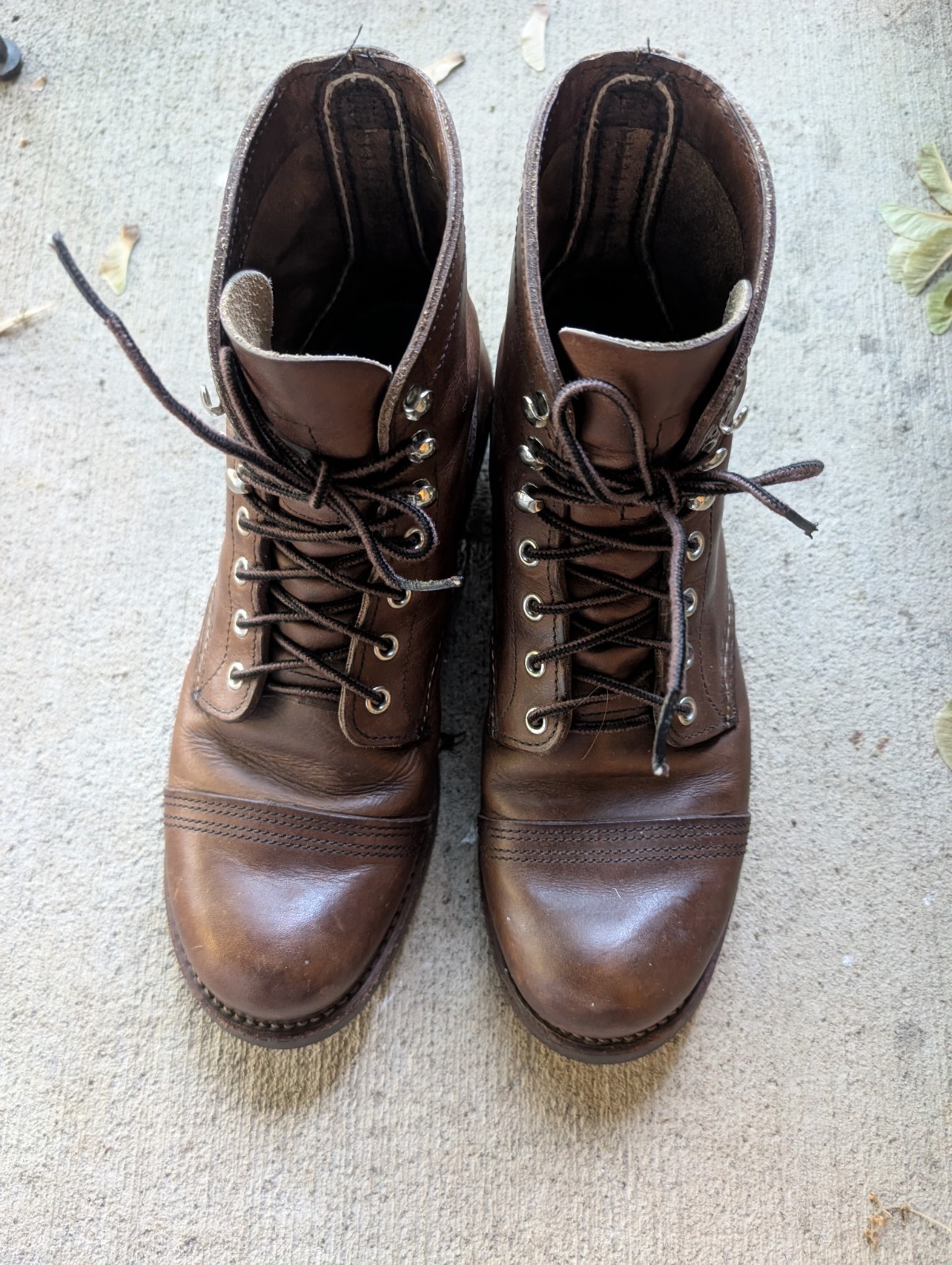 Red Wing iron ranger STYLE 8111 copper rough cap-toe biker boots US Sz 8.5D