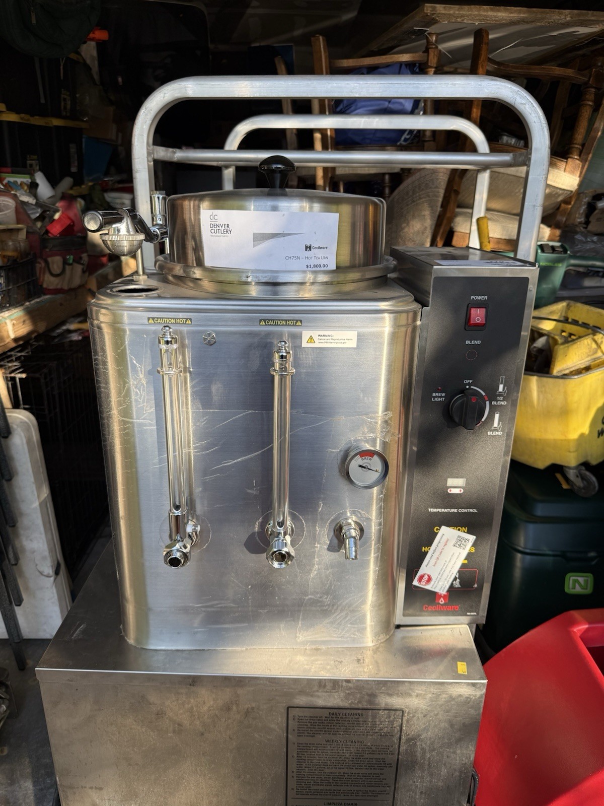 Grindmaster-Cecilware CH75N Commercial Hot Tea Urn Grindmaster-Cecilware CH75N Commercial Hot Tea Urn