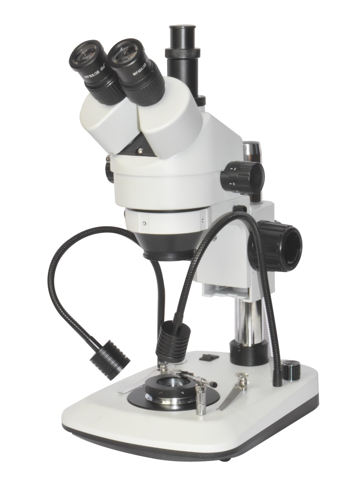 Diamond & Gem Microscope 7-100× Darkfield Trinocular Stereo LED Fibre Light Diamond & Gem Microscope 7-100× Darkfield Trinocular Stereo LED Fibre Light