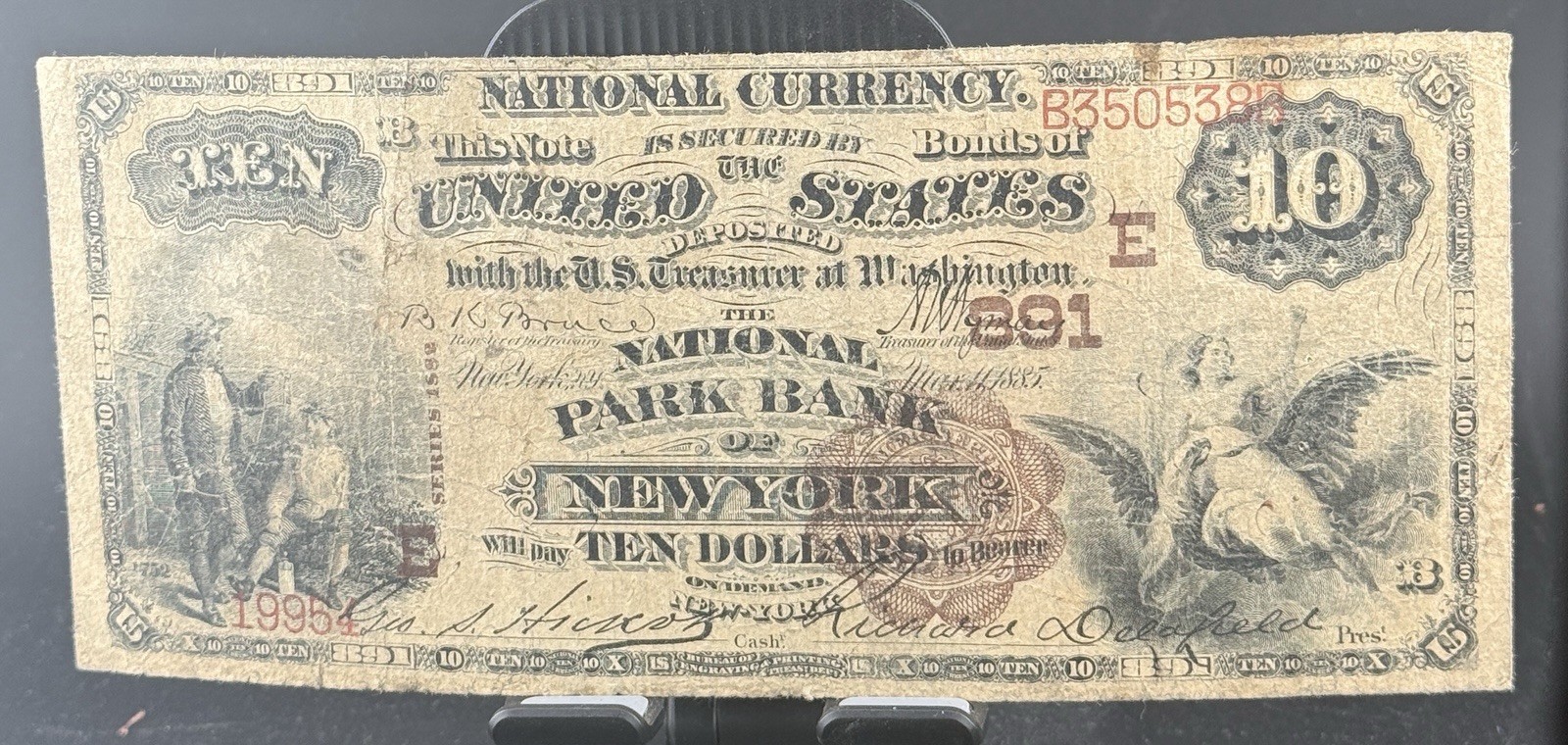 1882 $10 Brown Back Charter 891 FR 480 Bruce/Wyman 