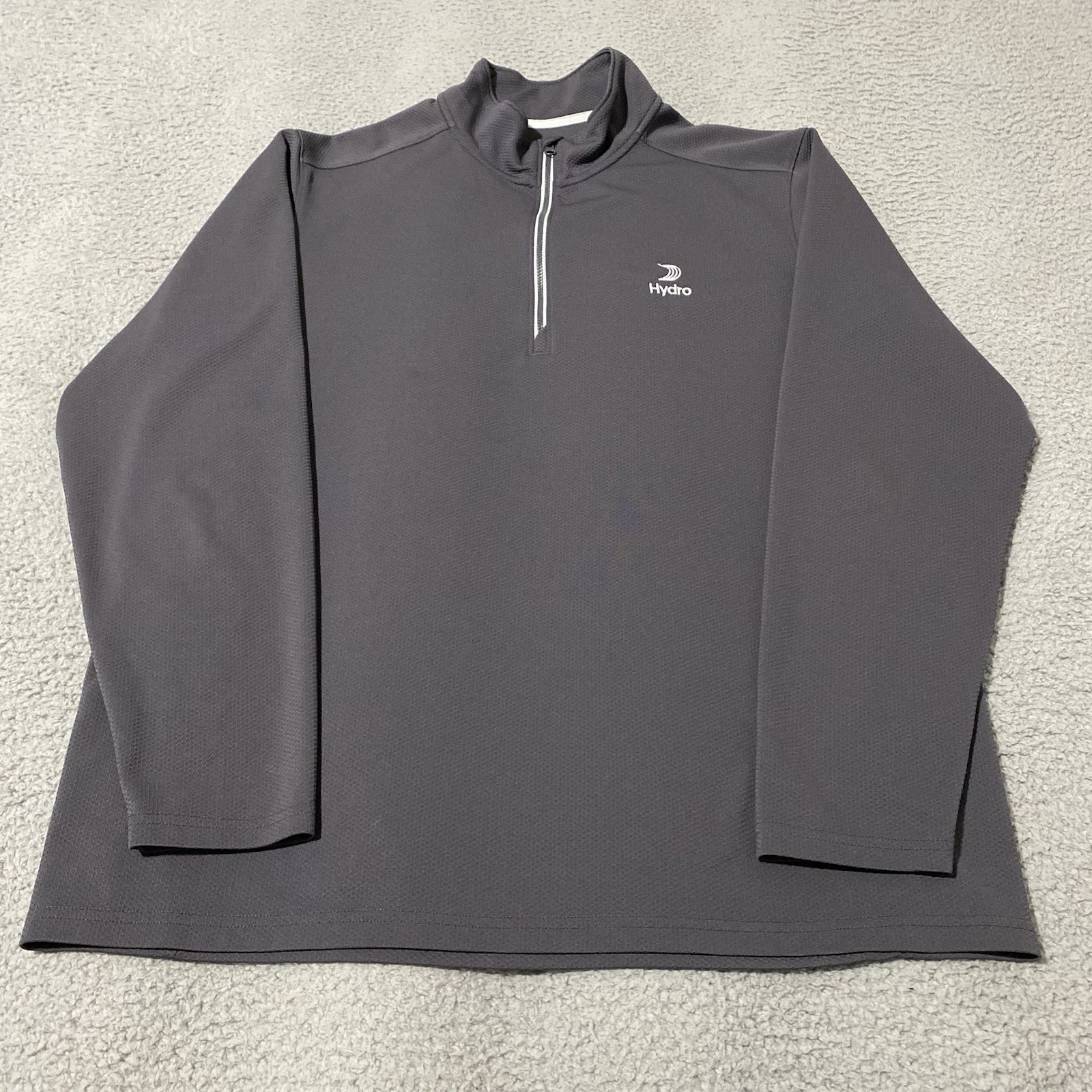 Norsk Hydro Shirt Men XL Gray Sport Tek 1/4 Zip Long Sleeve Golf Employee Office