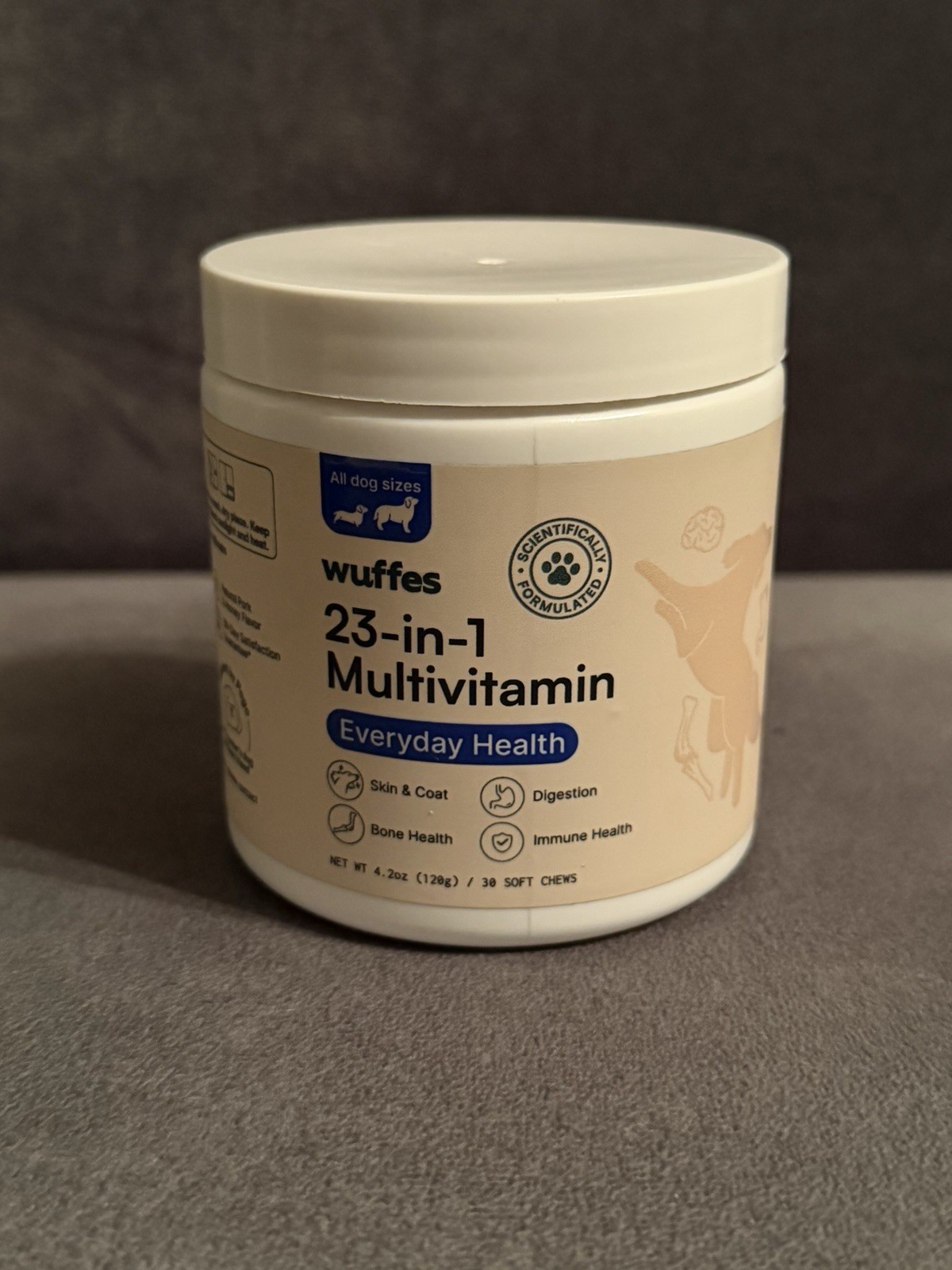 Wuffes 23-in-1 Dog Multivitamin Soft Chews 30 Ct Skin Coat Joint Immune