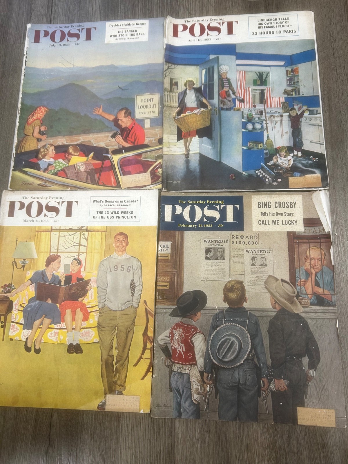 Saturday evening post 1950 4 lot February 21, March 14 April 18, July 18 good co Saturday evening post 1950 4 lot February 21, March 14 April 18, July 18 good co