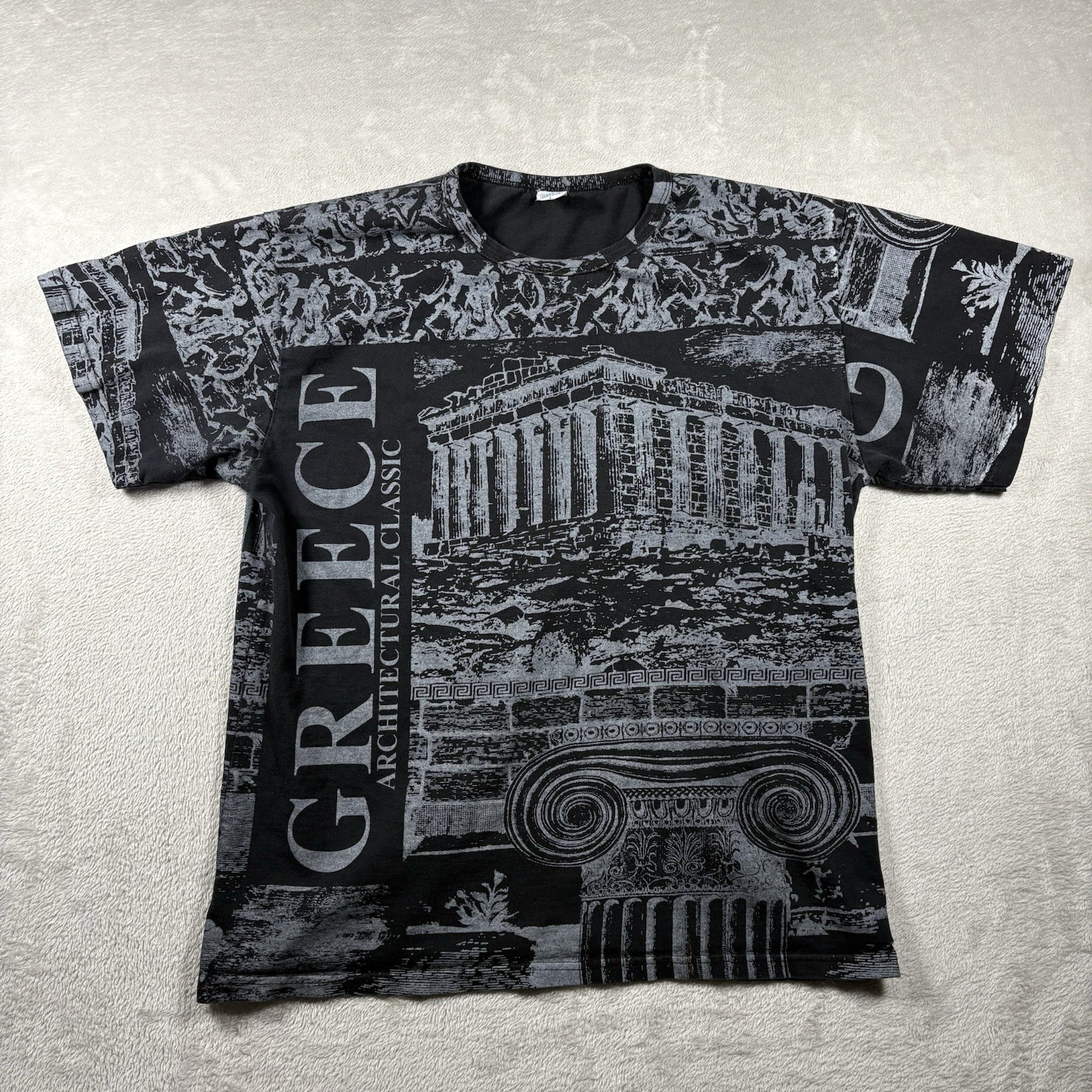 Vintage Greece Parthenon Architectural Men’s L Black AOP All Over Print #1842 Vintage Greece Parthenon Architectural Men’s L Black AOP All Over Print #1842