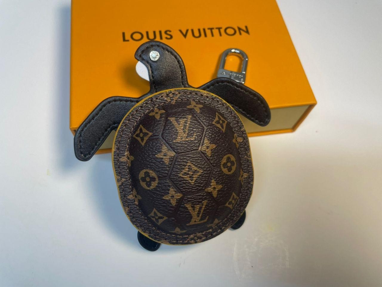Authentic Louis Vuitton Turtle Charm Keychain FOR makeup care