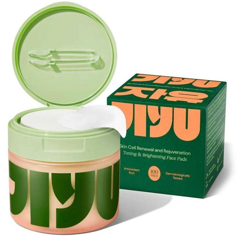 JiYu Skin Cell Renewal Toning Brightening Face Toner Pads 100 Ct Skincare US-