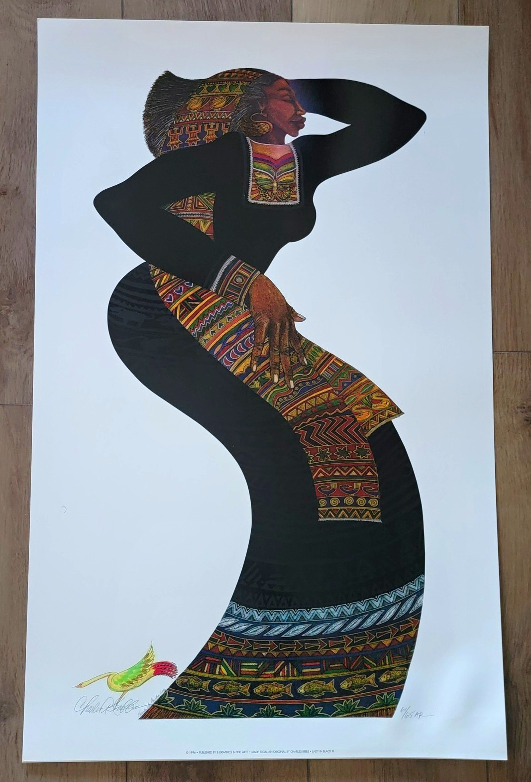 Charles Bibbs Lady in Black III 1996 Signed AP 61/65 Hand Remarqued COA