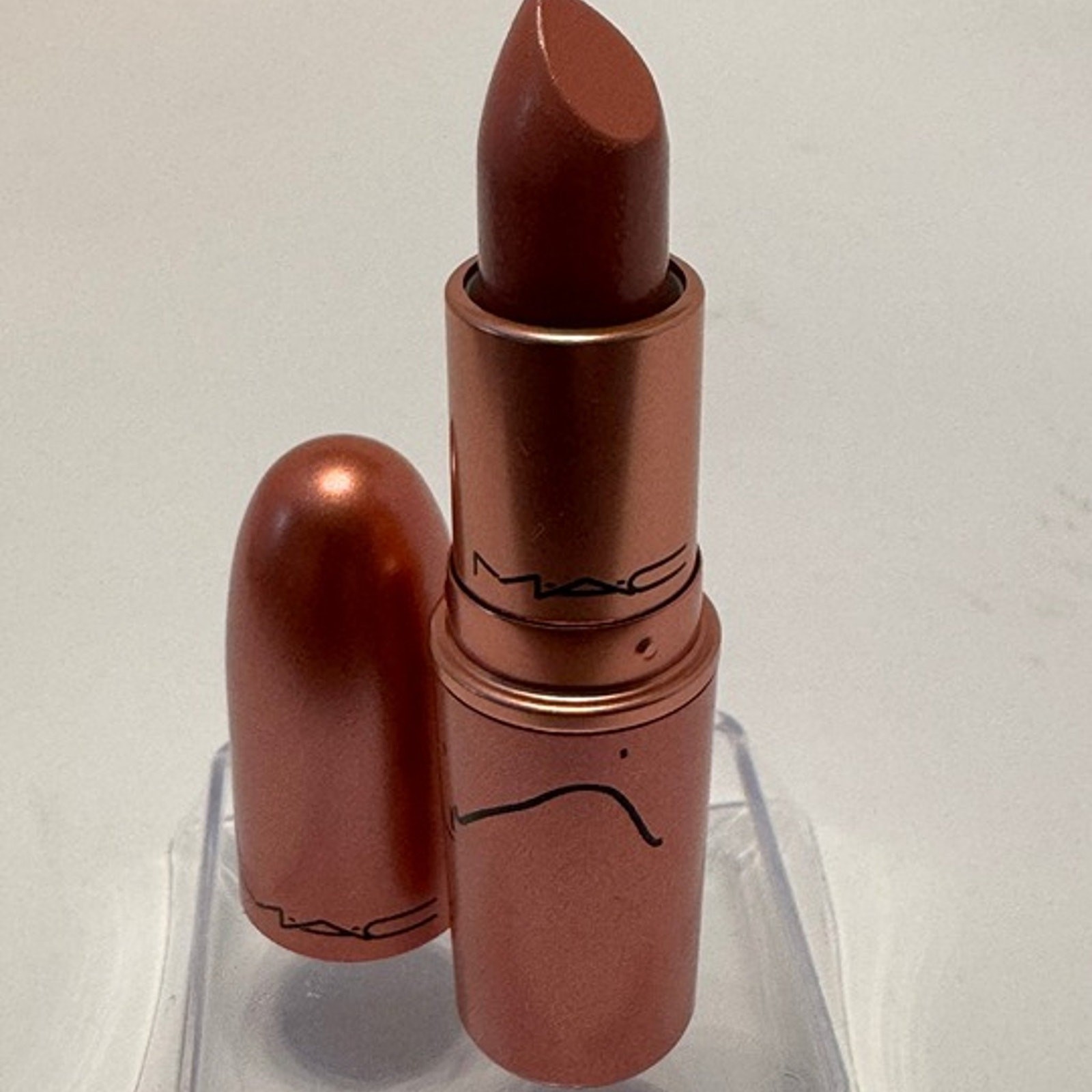 MAC Nicki's Nude Amplified Creme Lipstick Pink Metallic Case New