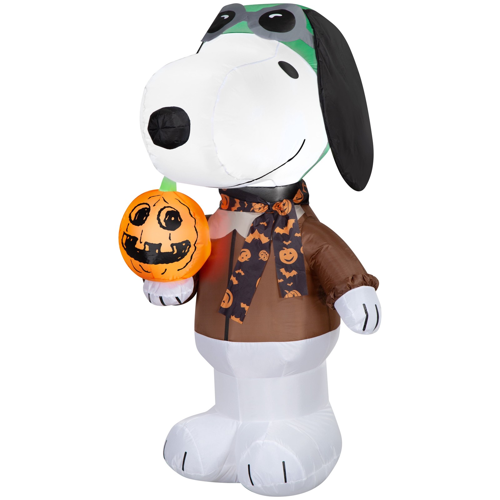 Airblown Halloween Yard Inflatables Light Snoopy in Halloween Red Baron Costume