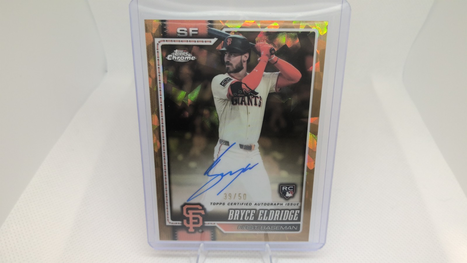 2026 Topps Chrome Sapphire Rookie Auto Bryce Eldridge /50 - COLOR MATCH - Giants 2026 Topps Chrome Sapphire Rookie Auto Bryce Eldridge /50 - COLOR MATCH - Giants