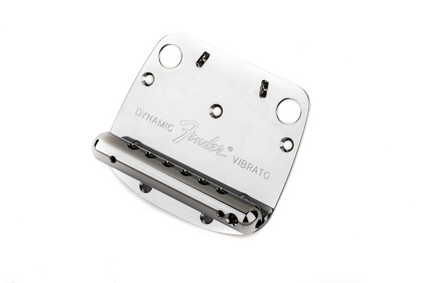 Genuine Fender Mustang Dynamic Guitar Tremolo Vibrato Bridge Tailpiece - Chrome Genuine Fender Mustang Dynamic Guitar Tremolo Vibrato Bridge Tailpiece - Chrome