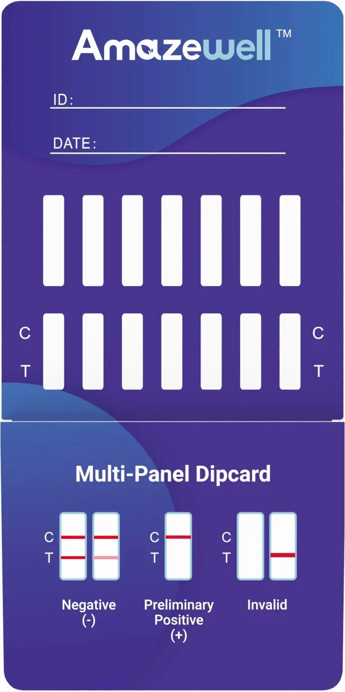 12 Panel Urine Instant Drug Test Dip Card - Clia Waived - With TCA- 100 Pack