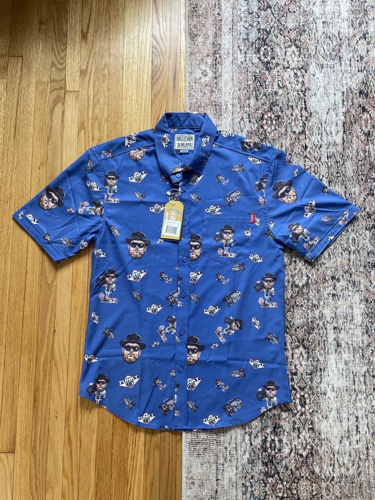RSVLTS x MLBPA Shirt Mens Blue Los Angeles Funky Max Muncy Medium NWT