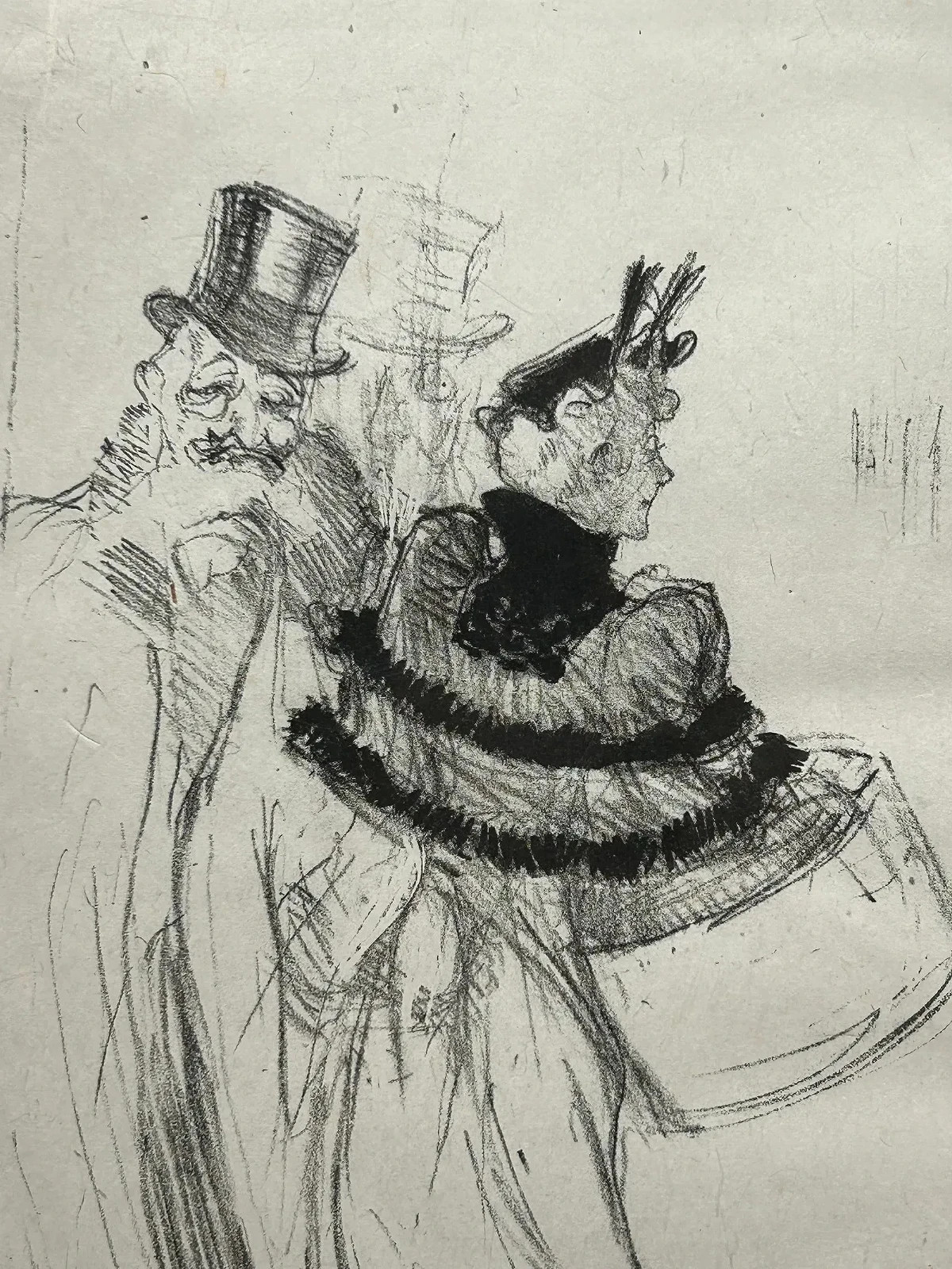 Toulouse Lautrec French 1864-1901 Original Lithograph Les Vieux Messieurs Galler