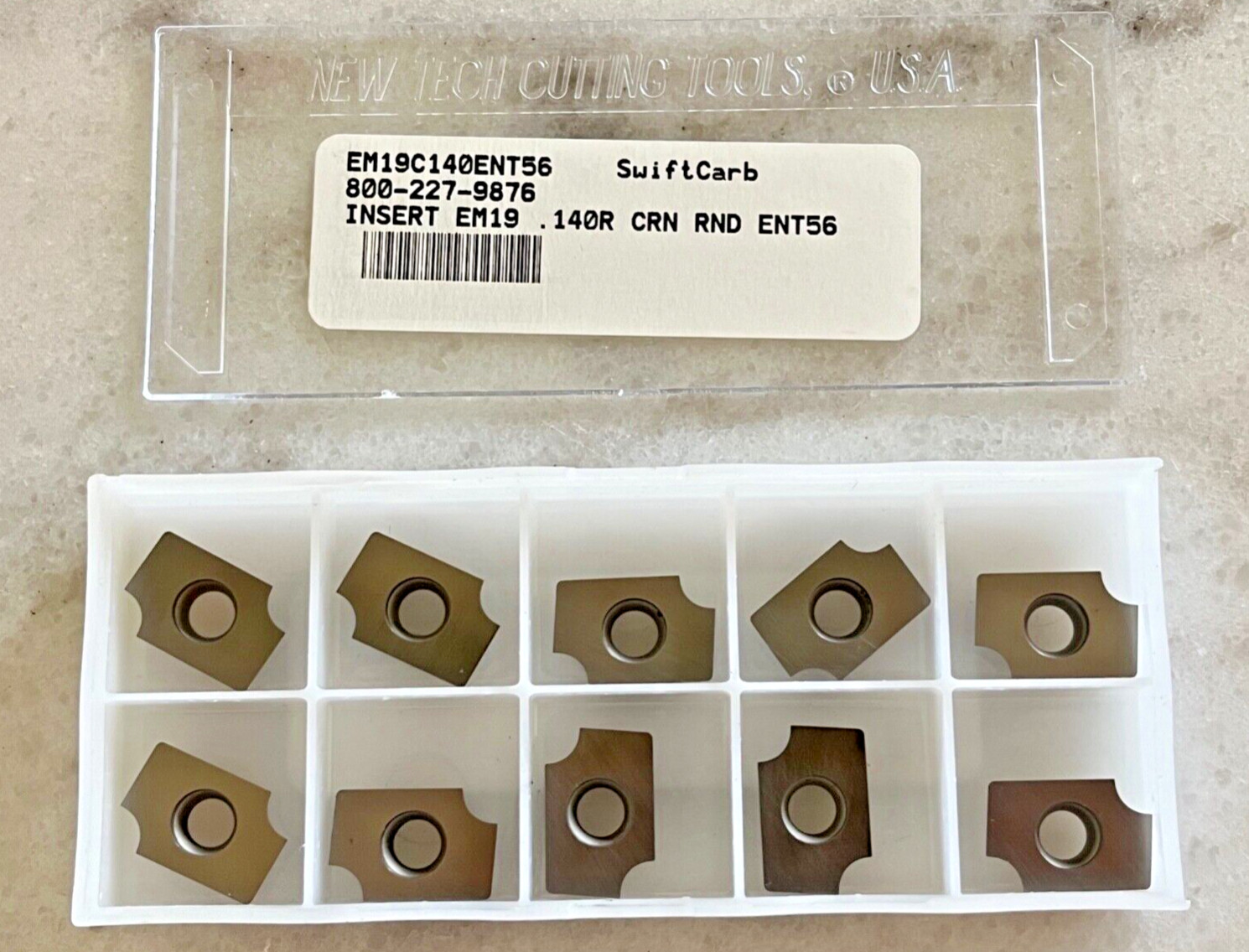 10 new SwiftCarb EM19 .140R / ENT56 - Corner Round Carbide Inserts 10 new SwiftCarb EM19 .140R / ENT56 - Corner Round Carbide Inserts