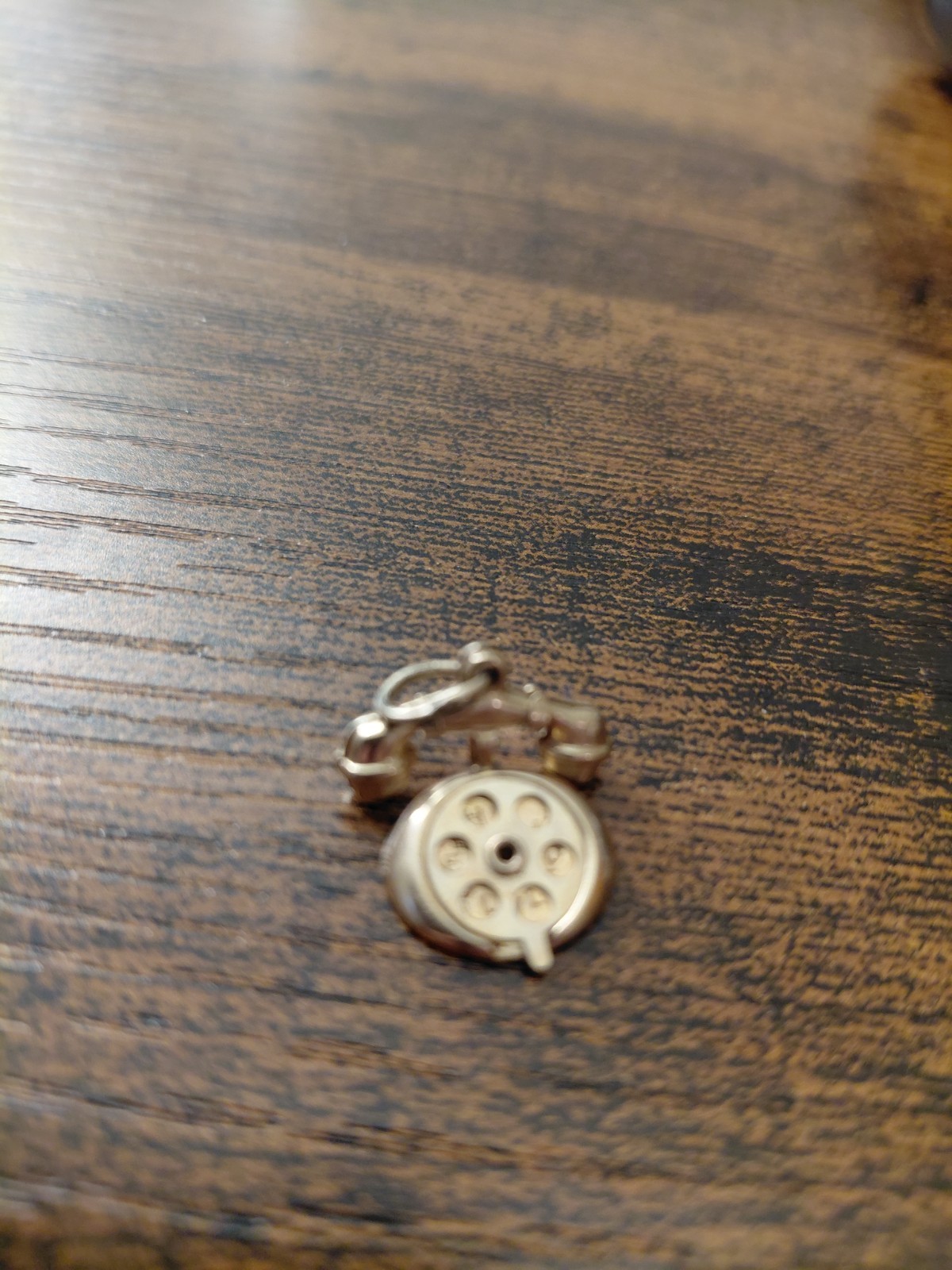 Vintage 14K Gold Rotary Telephone “I Love U / Hello” Charm