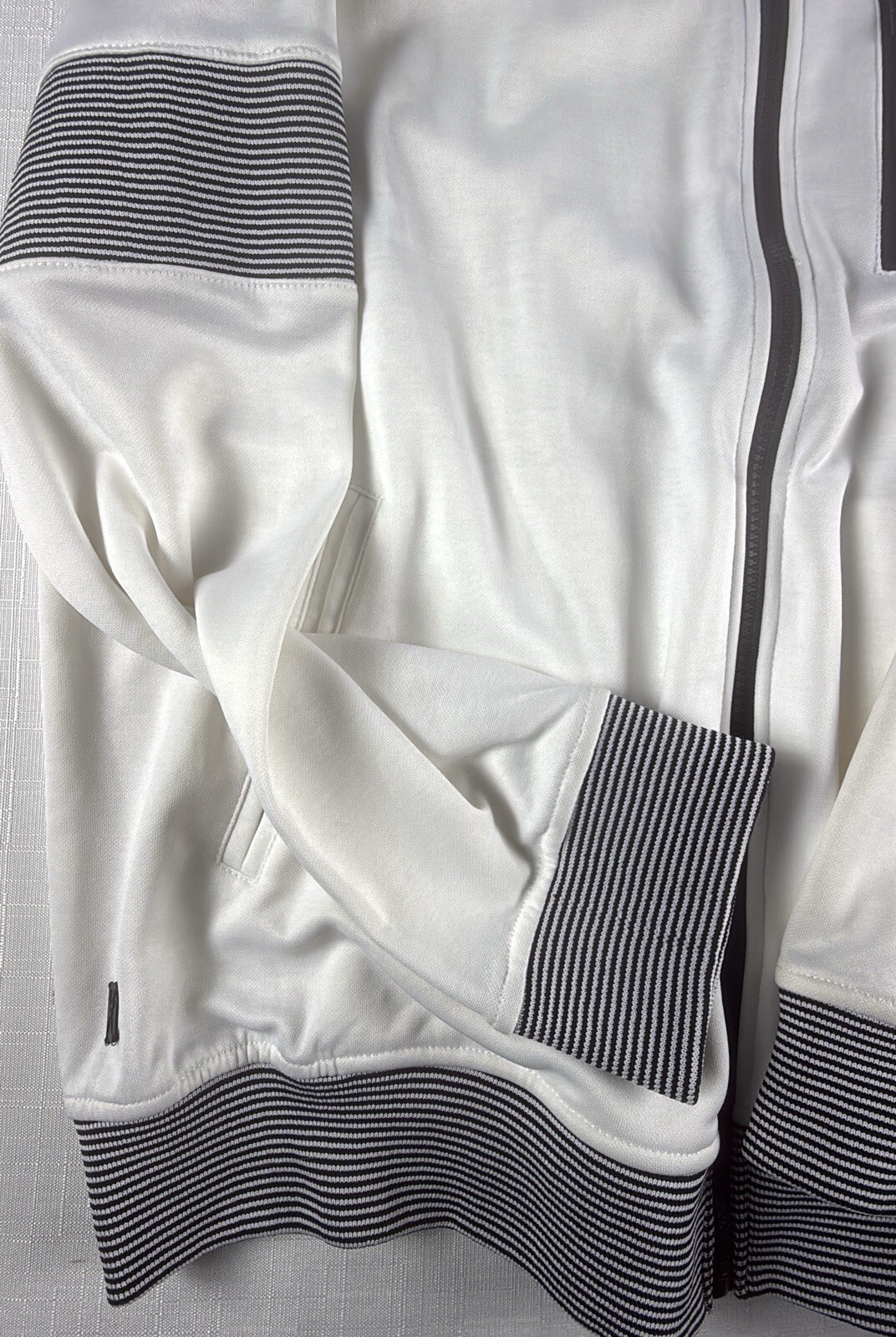 Marc Ecko Cut & Sew Arm Band Track Jacket Men XL White Glacier NWT Y2K