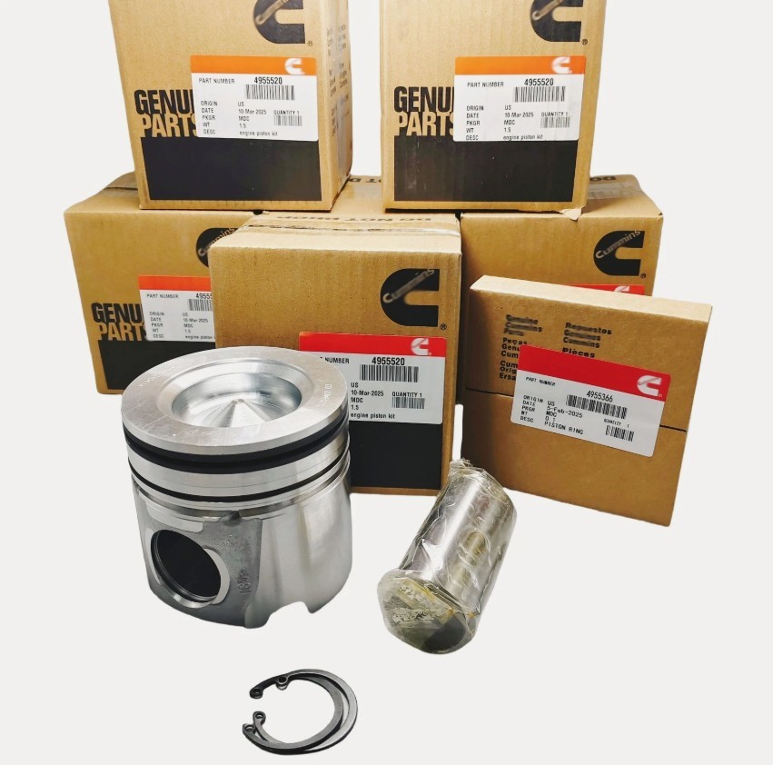 6PCS Piston & Piston Rings Kit Cummins OEM 4955520 For 2007-2019 Dodge Ram 6.7L