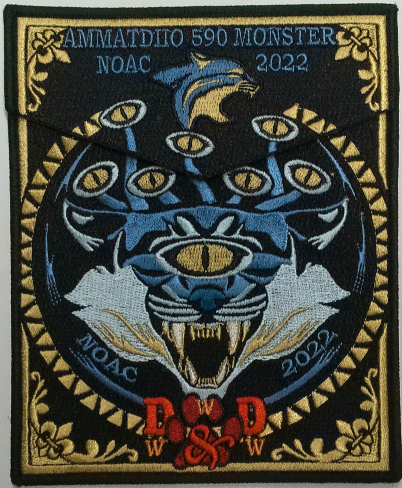 NEW OA LODGE AMMATDIIO 590 BSA UT 2022 NOAC 2-PATCH DUNGEON & DRAGONS CONTINGENT