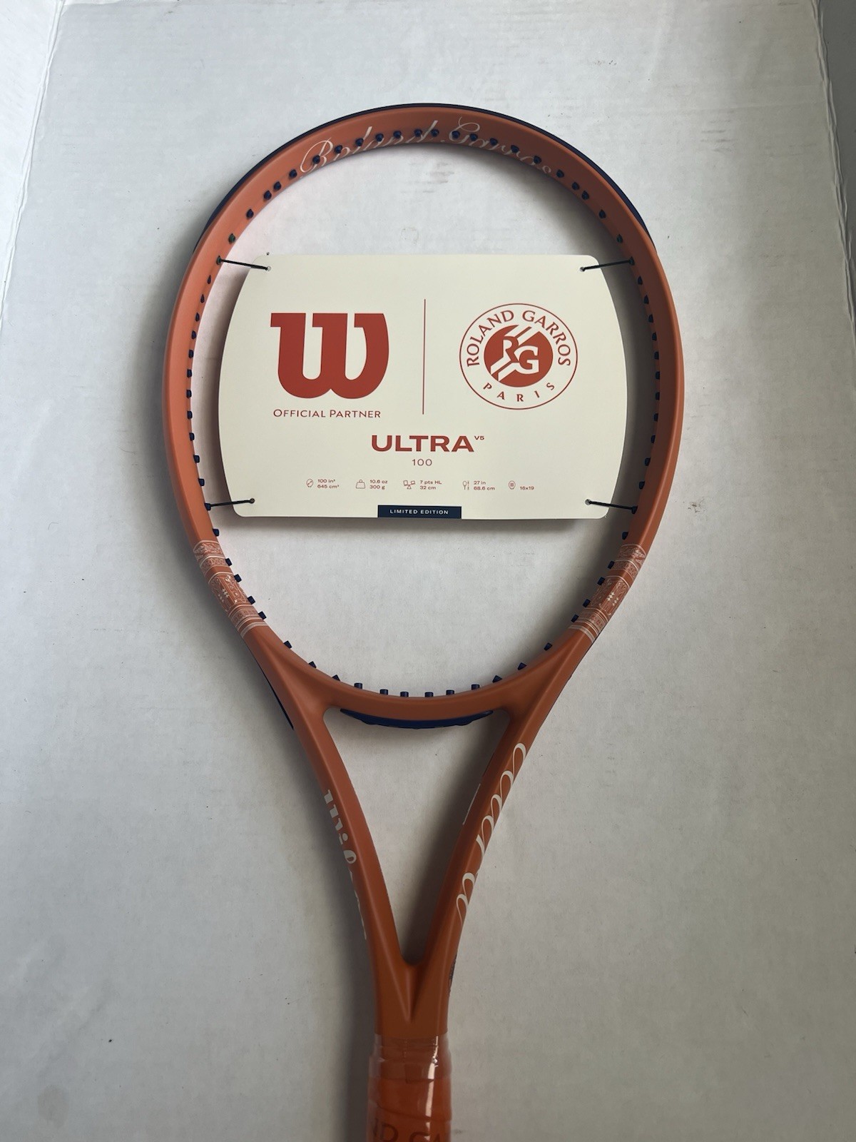 WILSON ULTRA 100 v5 ROLAND GARROS Limited Edition  2026 New 4 1/4