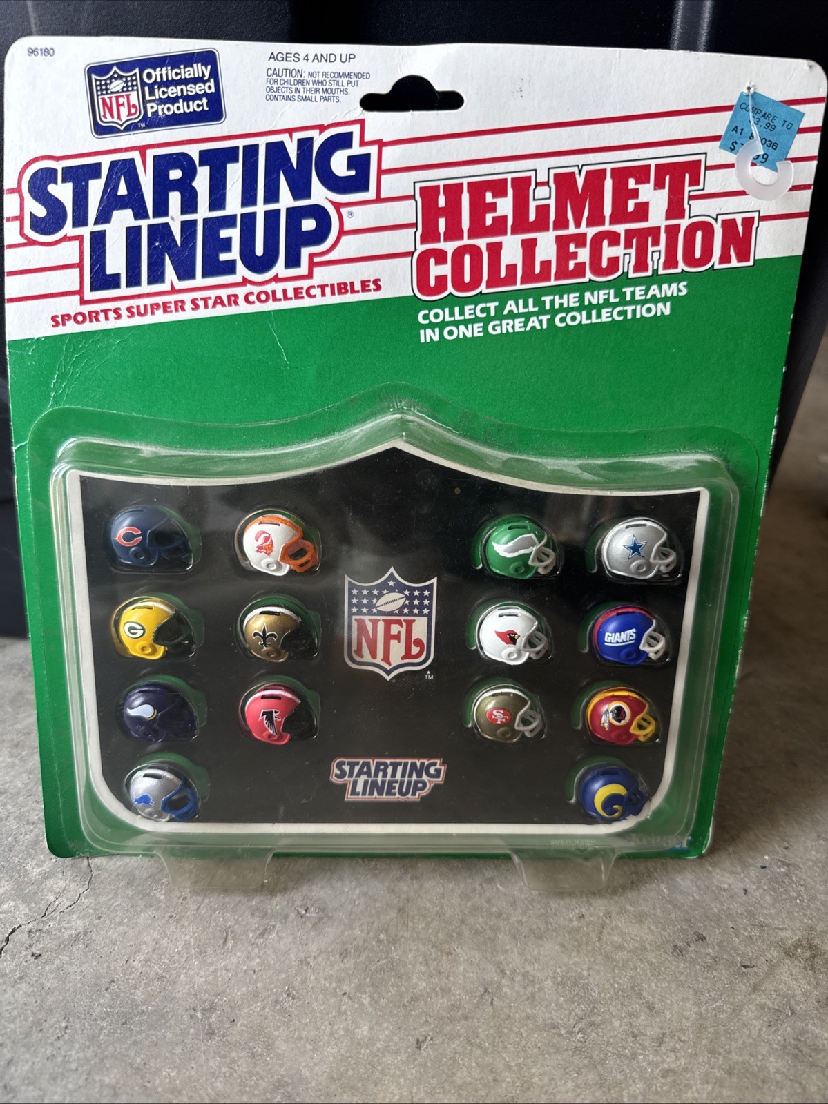1989 Starting Lineup NFL Helmet Collection Stand 1989 Starting Lineup NFL Helmet Collection Stand