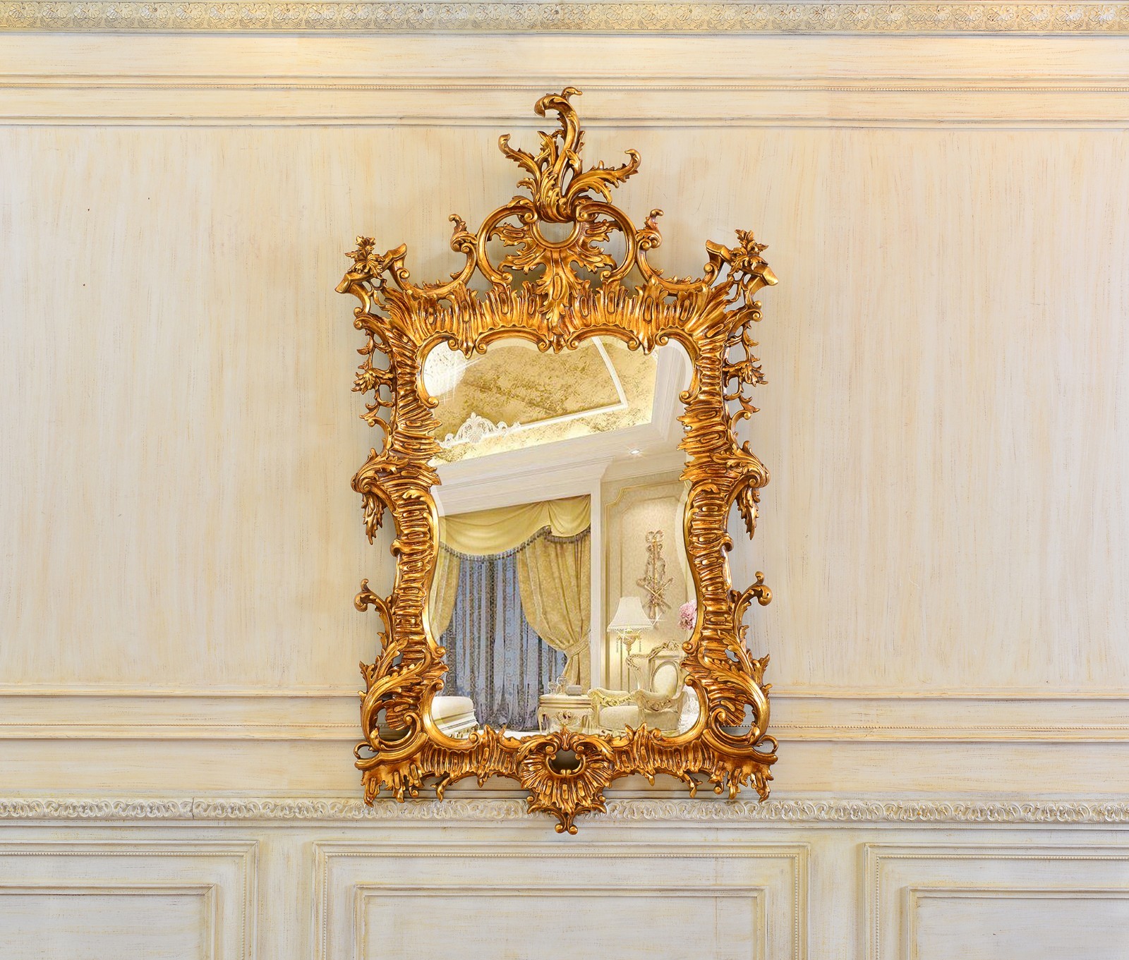 Antique Baroque Ornate Wall Mirror – Available in Luxurious Gold or Silver