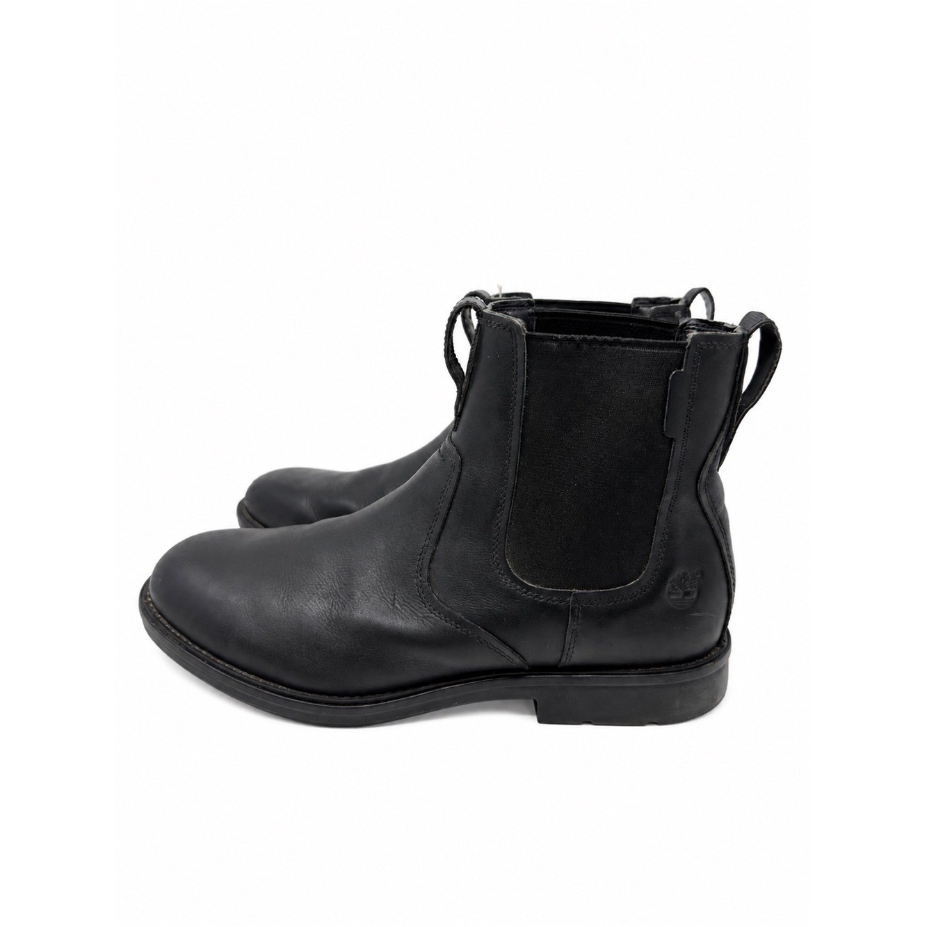 Timberland Men\'s Carter Notch Chelsea Boots Sz 13W Black Rugged Workwear Utility