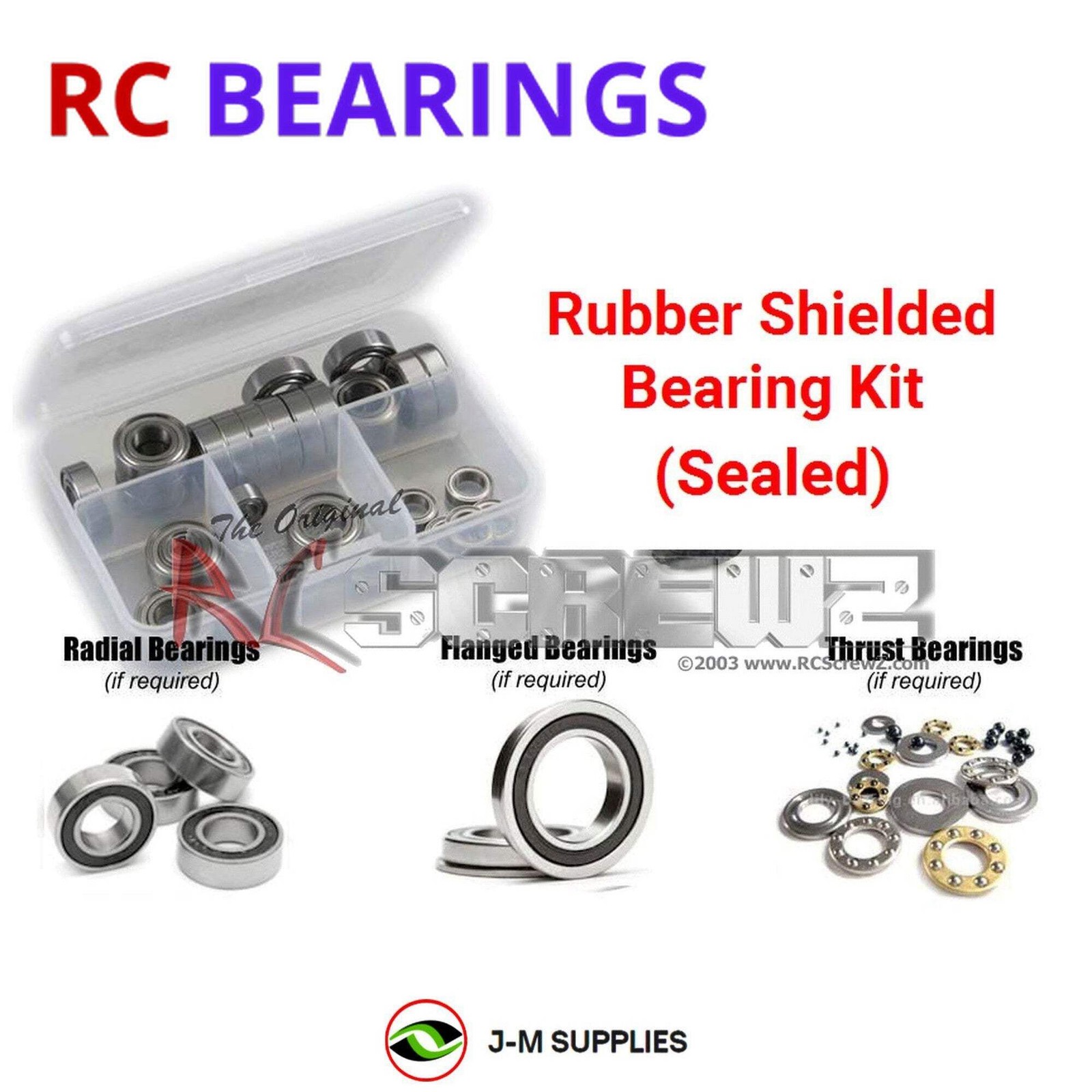 RCScrewZ Rubber Shielded Bearings sch030r for Schumacher Big 6 Lotus EP #S996