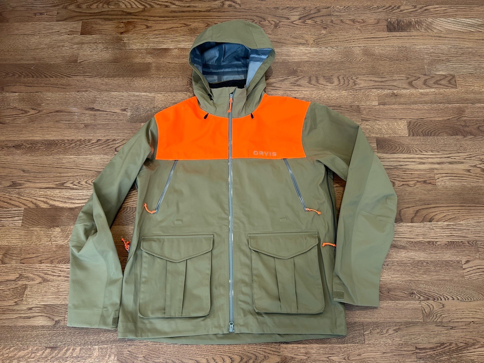 Orvis Men\'s Pro ToughShell Hunting Jacket XL Armadillo Blaze $449 retail