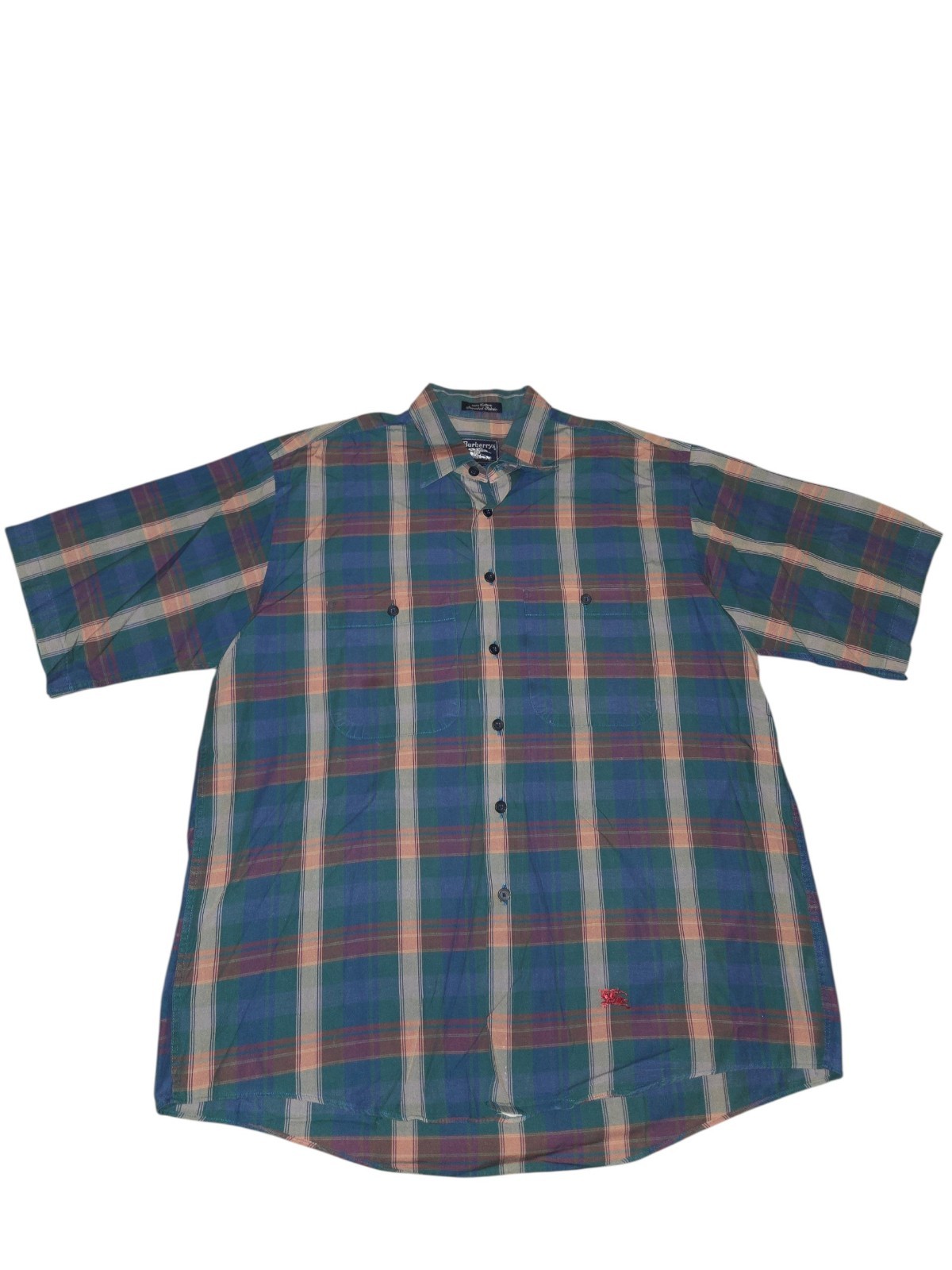 Vintage Burberry Nova Check Button Up Shirt Mens Large USA Vintage Burberry Nova Check Button Up Shirt Mens Large USA