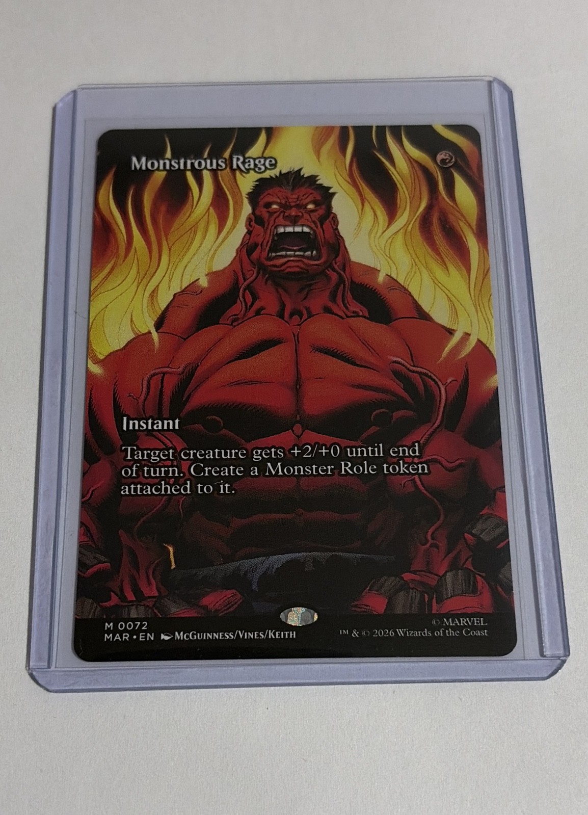 Monstrous Rage (Borderless) Marvel Universe Eternal-Legal Foil Monstrous Rage (Borderless) Marvel Universe Eternal-Legal Foil