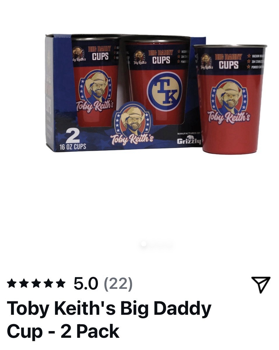 Toby Keith Cups Toby Keith Cups