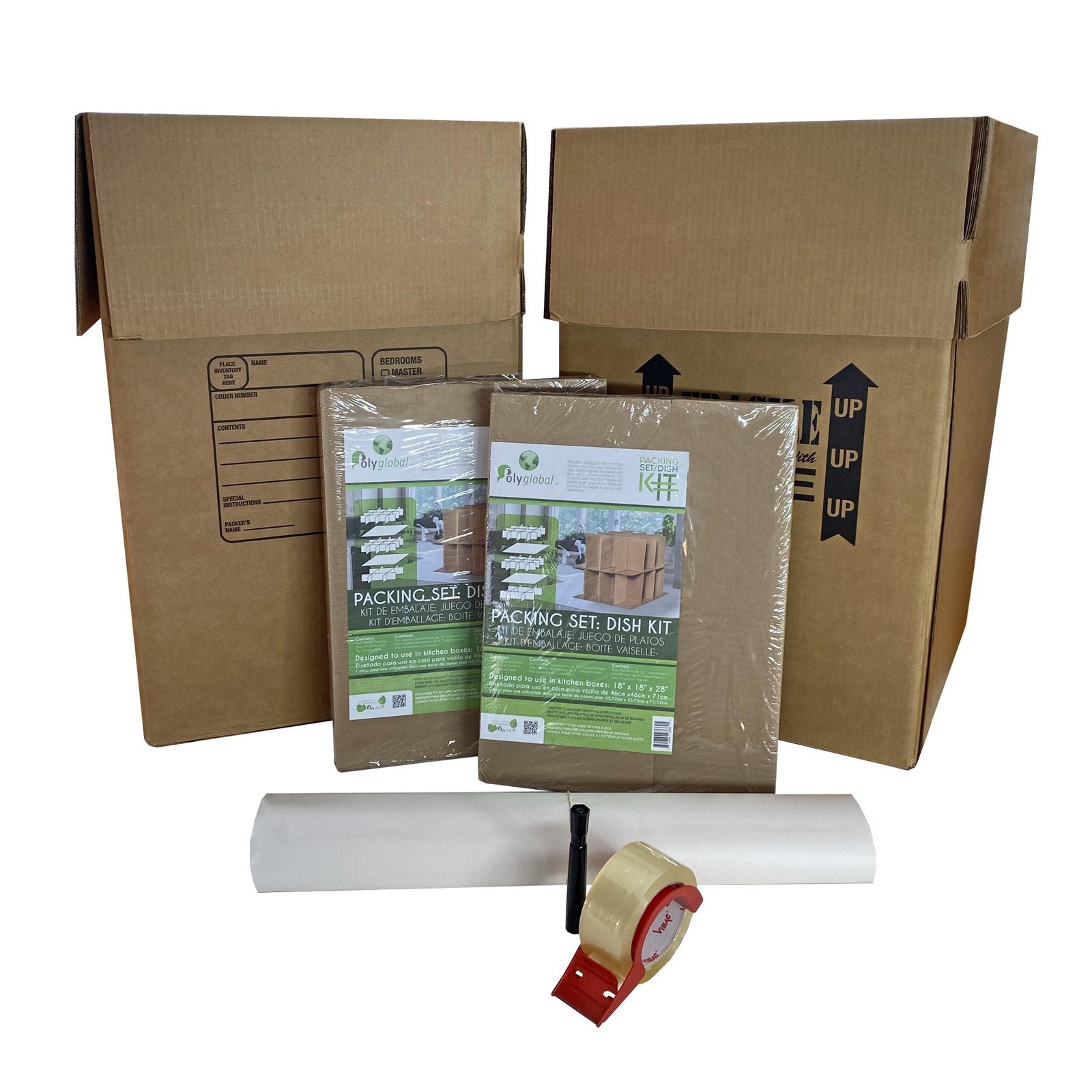 UBMOVE Kitchen Packing Boxes & Supplies Kit #2 - 2 Kitchen Boxes & Partitions