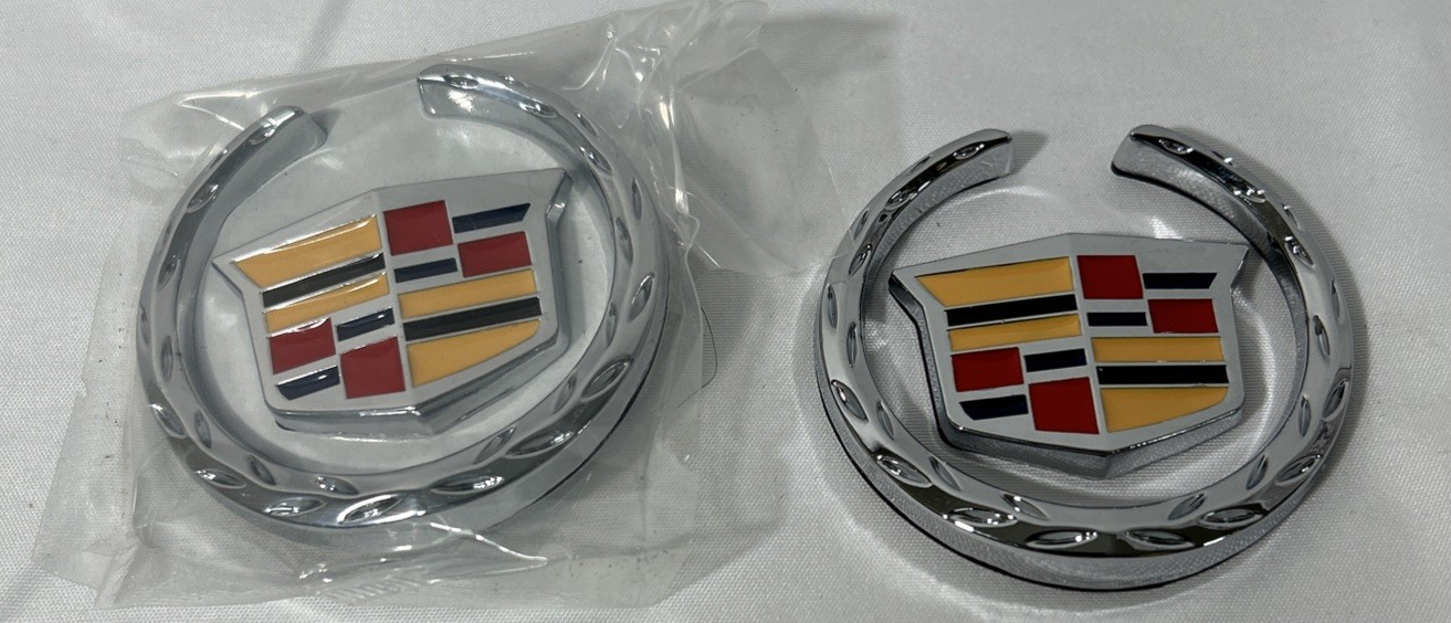 2pcs Cadillac Fender BADGE Marker Door Adhesive Emblem Car Decoration Sport V