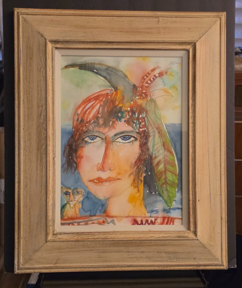 John Bellany Original Watercolor Painting 1998 Signed \