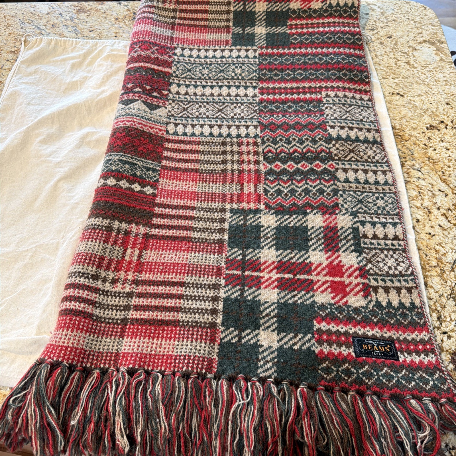 Beams + Japan 2020 Holiday Throw Blanket Rare 