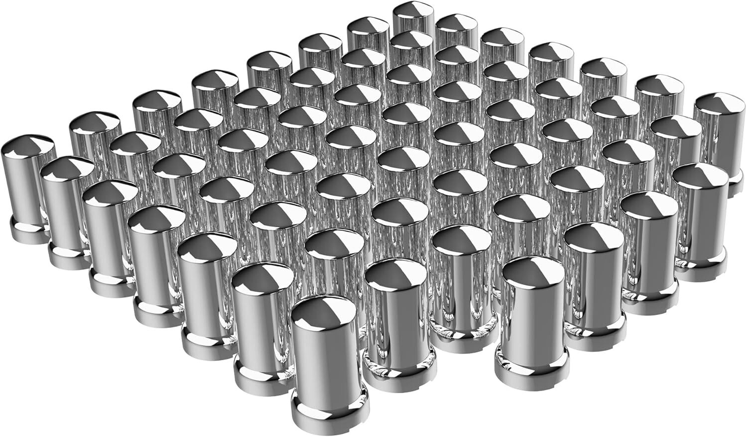 33mm Chrome Plastic w/ Flange Push on Lug Nut Covers for Semi Truck Wheels(60) 33mm Chrome Plastic w/ Flange Push on Lug Nut Covers for Semi Truck Wheels(60)