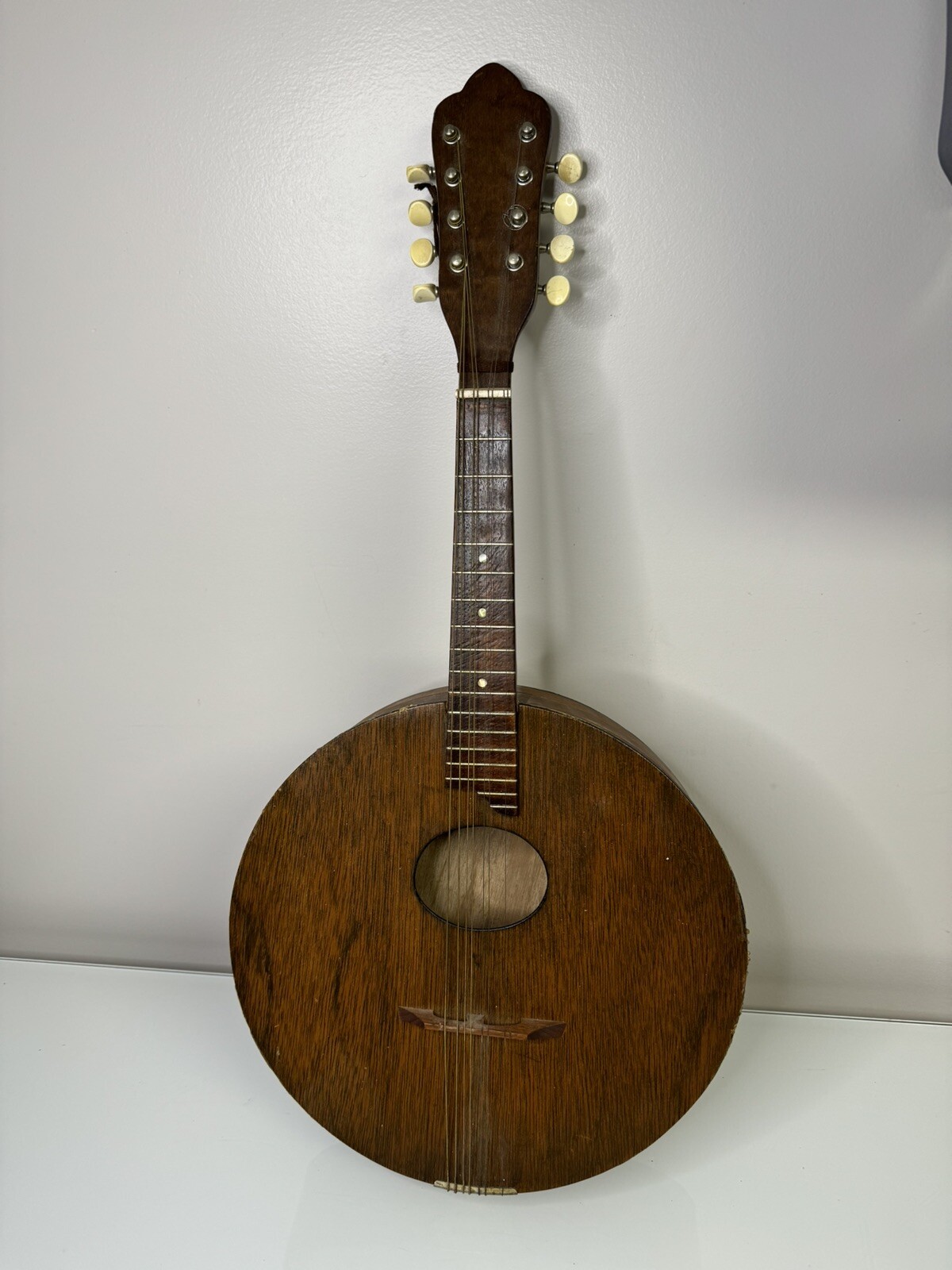 Antique Round Body Mandolin 8 String Restoration Project Instrument Handmade 