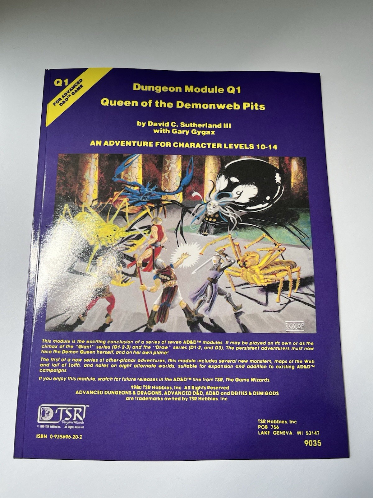 Q1 - QUEEN OF THE DEMONWEB PITS DUNGEONS AND DRAGONS AD&D TSR 9035 REPRINT