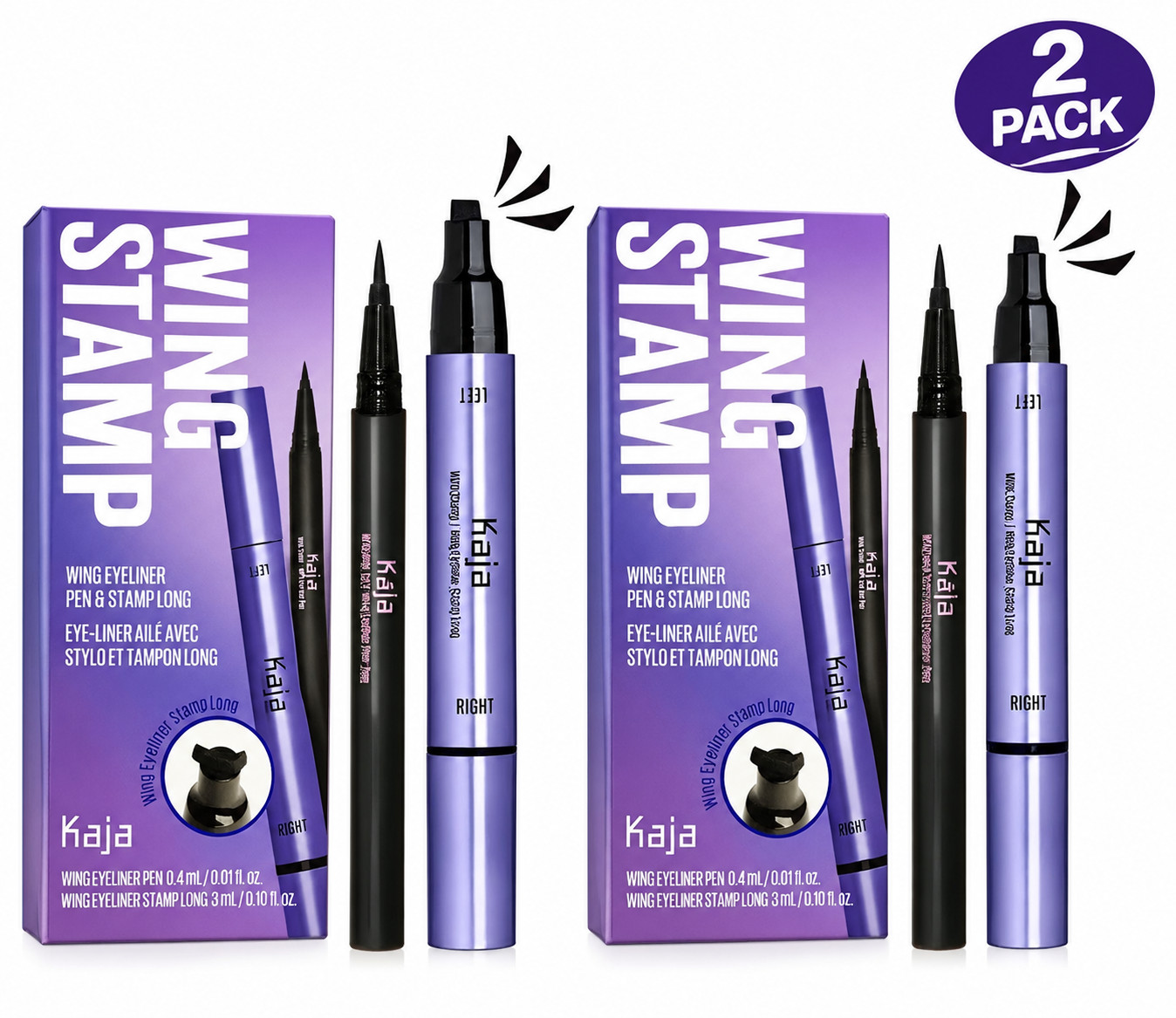 Kaja Wink Stamp Wing Eyeliner Stamp & Pen Authentic & Trusted U.S. Seller Pack 2